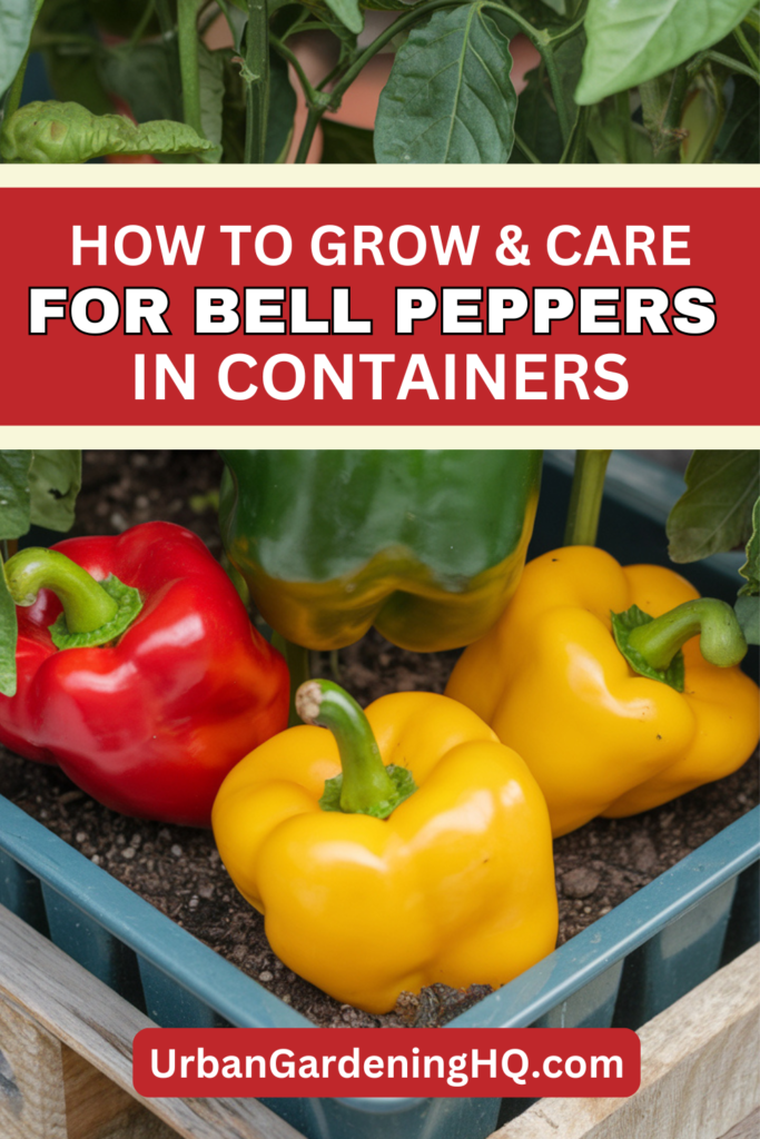 bell peppers in containers
